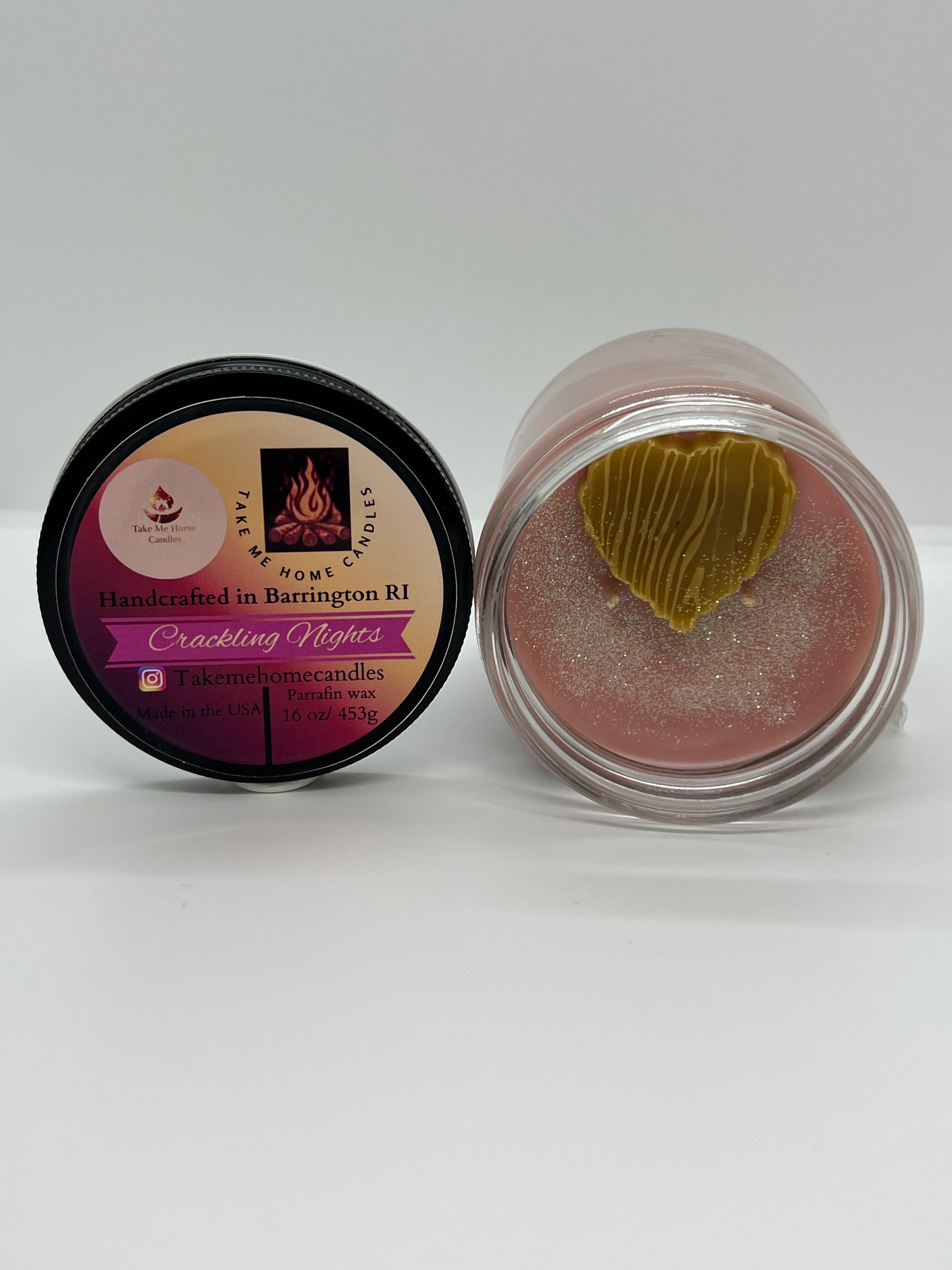 Crackling Nights single pour candle 16oz