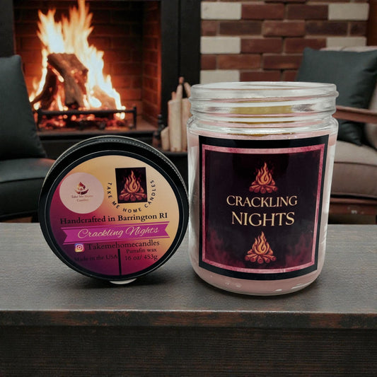 Crackling Nights single pour candle 16oz