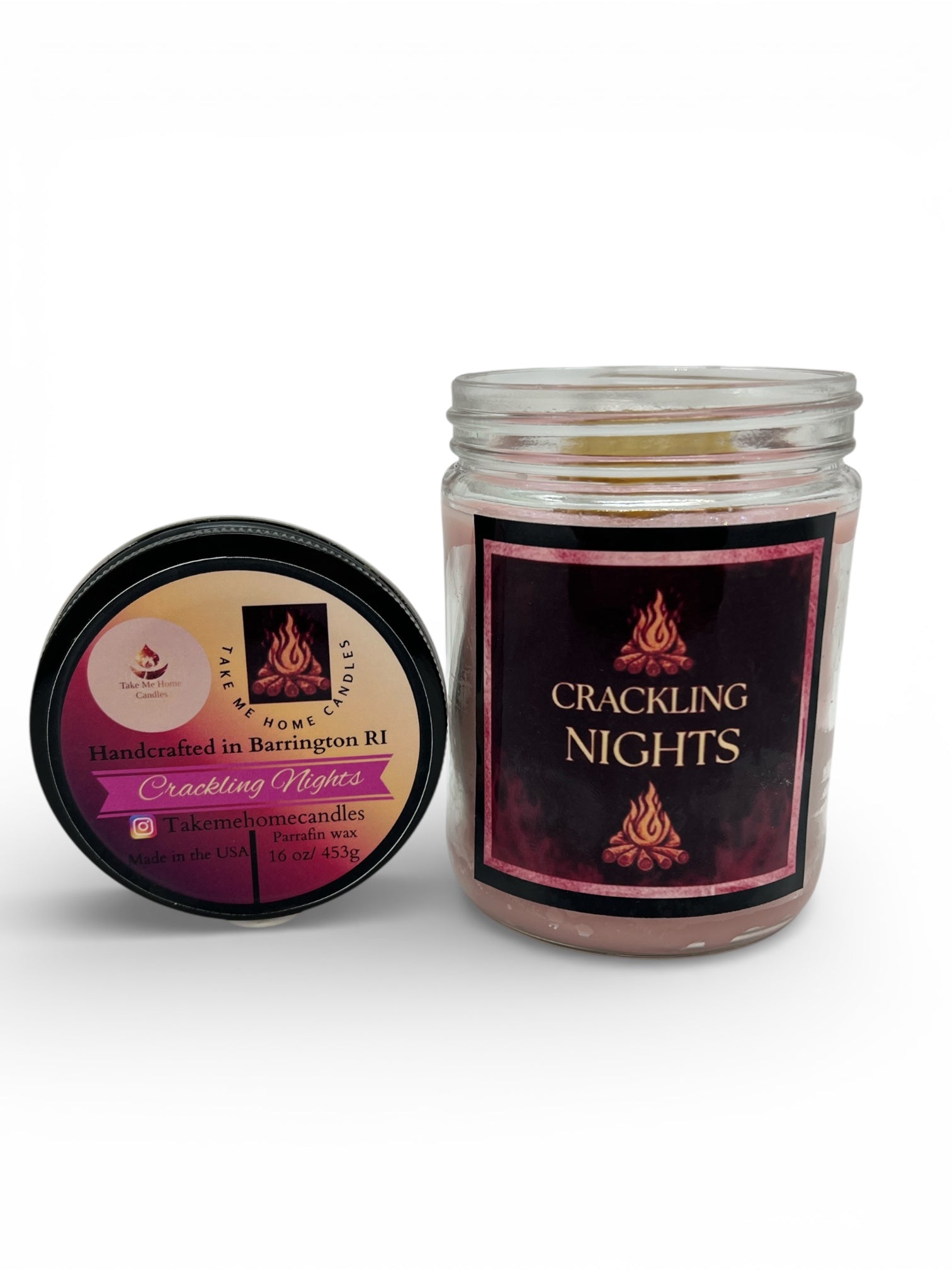 Crackling Nights single pour candle 16oz
