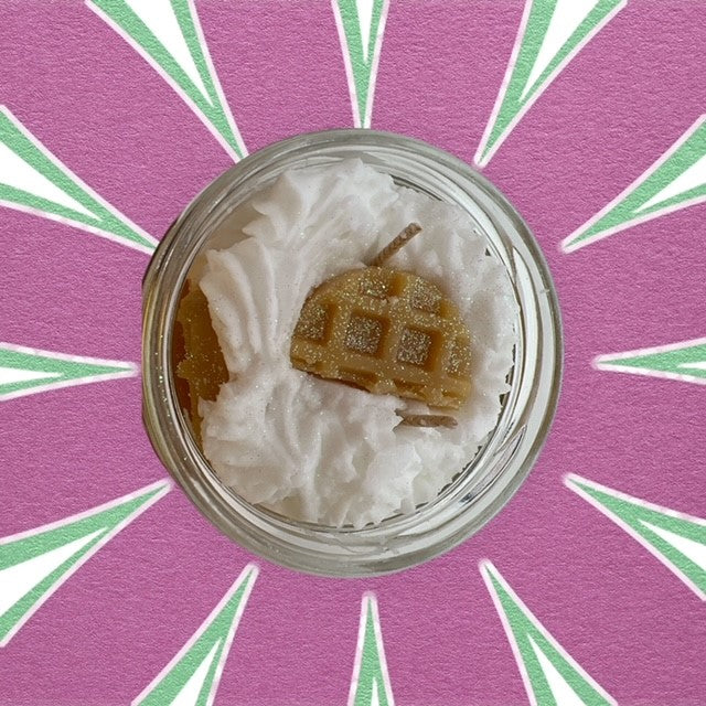 Pumpkin Pecan Waffle whipped cream candle