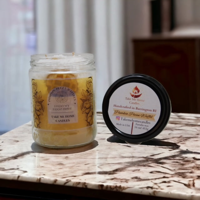 Pumpkin Pecan Waffle whipped cream candle